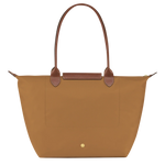 Large Packable Tote Bag, Fawn, detail view