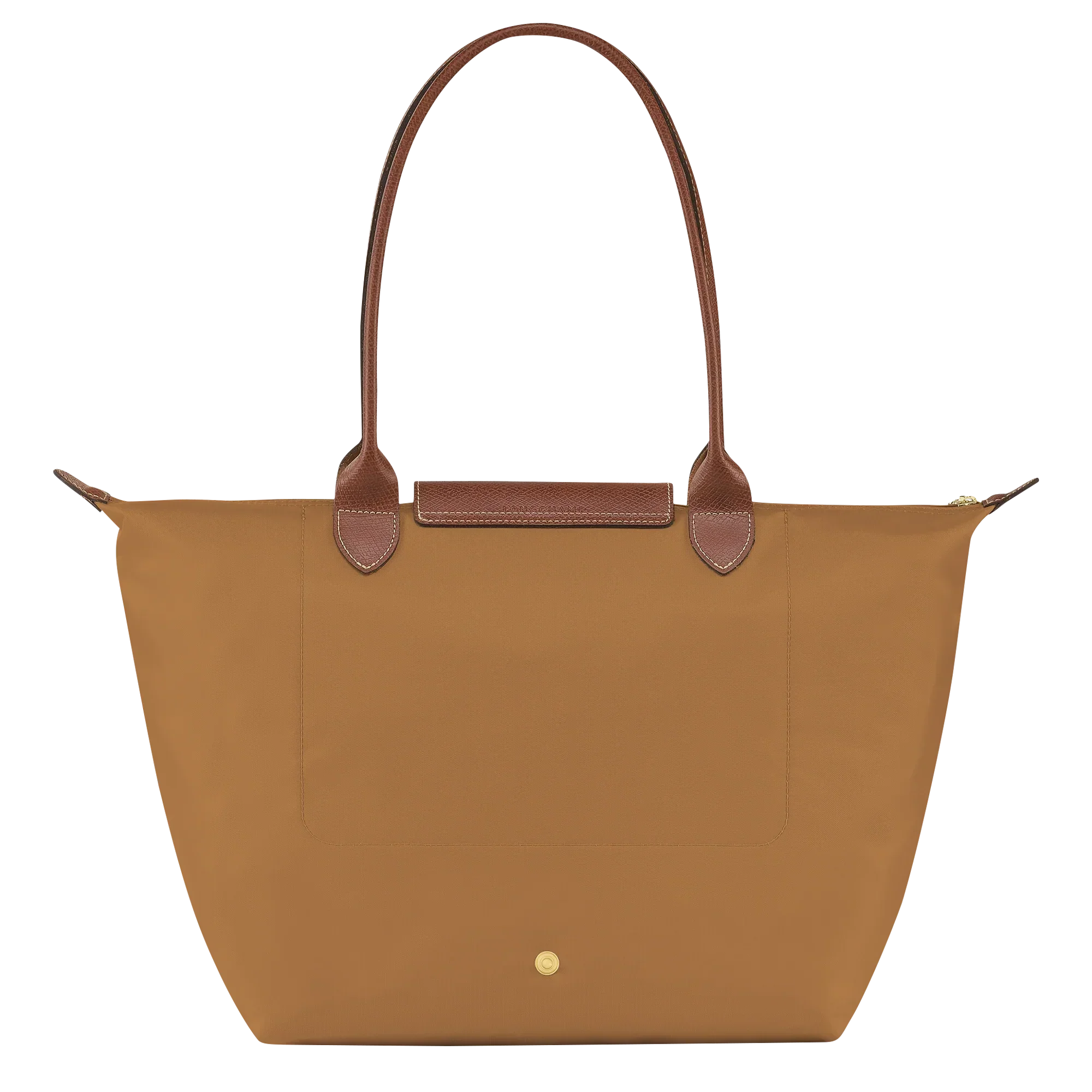 Large Packable Tote Bag, Fawn, detail view