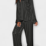 Laura, Satin-Look Shirt & Trousers Set