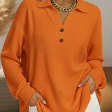 Elke Simple Jumper with Shirt Collar - view 2