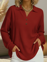 Elke | Simple Jumper with Shirt Collar