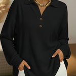 Elke Simple Jumper with Shirt Collar