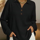 Elke Simple Jumper with Shirt Collar