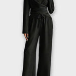 Olivia, Wrap Top & Wide-Leg Trousers Set
