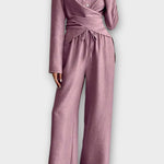 Olivia, Wrap Top & Wide-Leg Trousers Set
