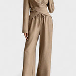 Olivia, Wrap Top & Wide-Leg Trousers Set