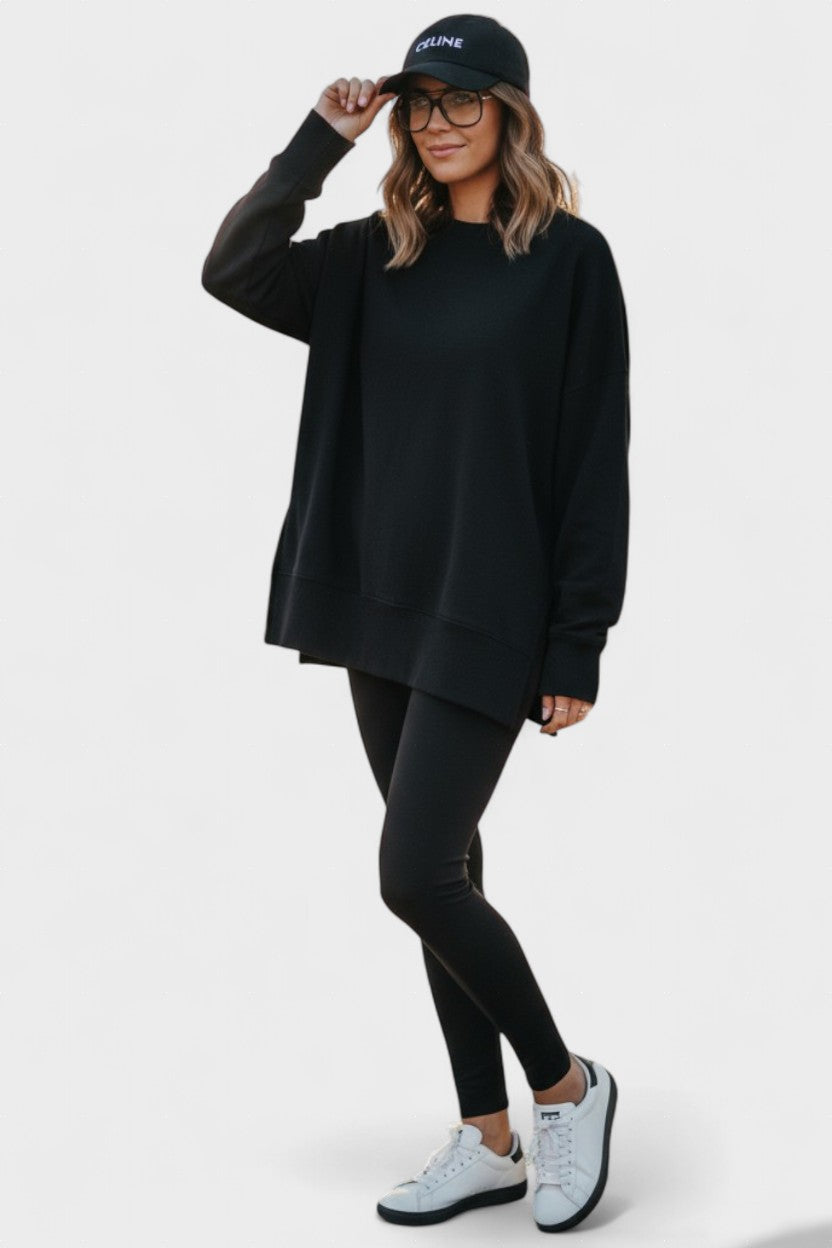 Olivia, Relaxed Long-Sleeve Top & Trousers Set