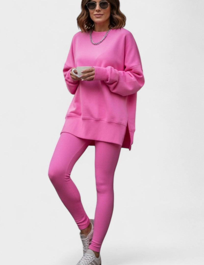Olivia, Relaxed Long-Sleeve Top & Trousers Set