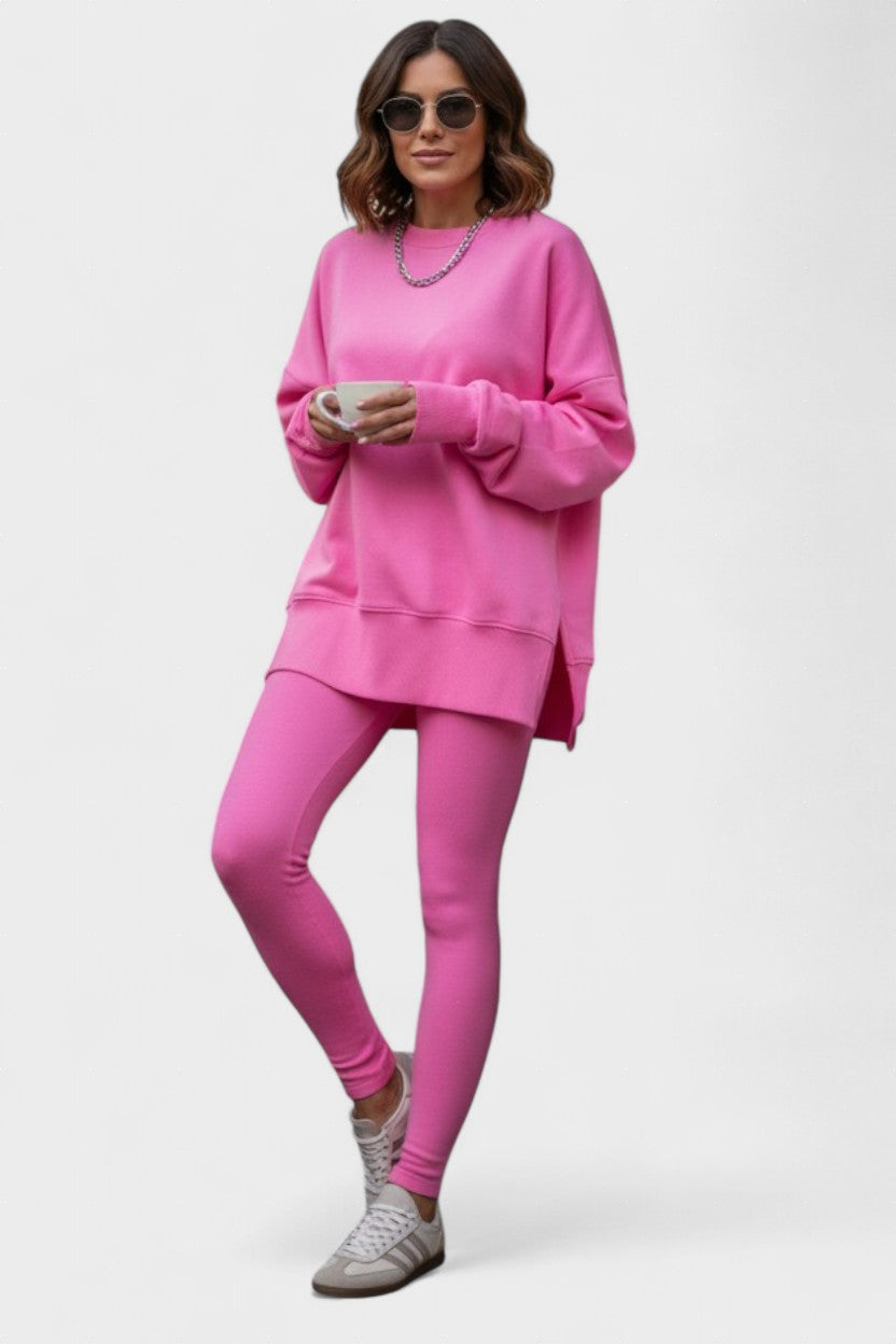 Olivia, Relaxed Long-Sleeve Top & Trousers Set