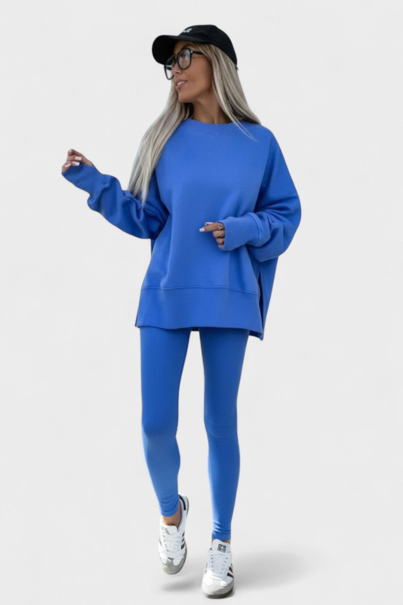 Olivia, Relaxed Long-Sleeve Top & Trousers Set