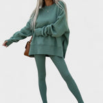 Olivia, Relaxed Long-Sleeve Top & Trousers Set