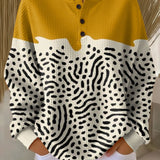 Frieda Jumper in Mustard Yellow with Polka Dot Pattern