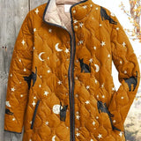 Loveday Quilted Jacket with Graphic Stripe Pattern - view 2