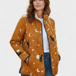 Loveday Quilted Jacket with Graphic Stripe Pattern