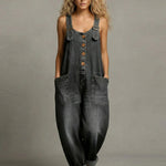 Harriet Stylish Denim Jumpsuit with Pockets - view 5