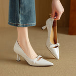 Edith Elegant Pumps with Bow Detail