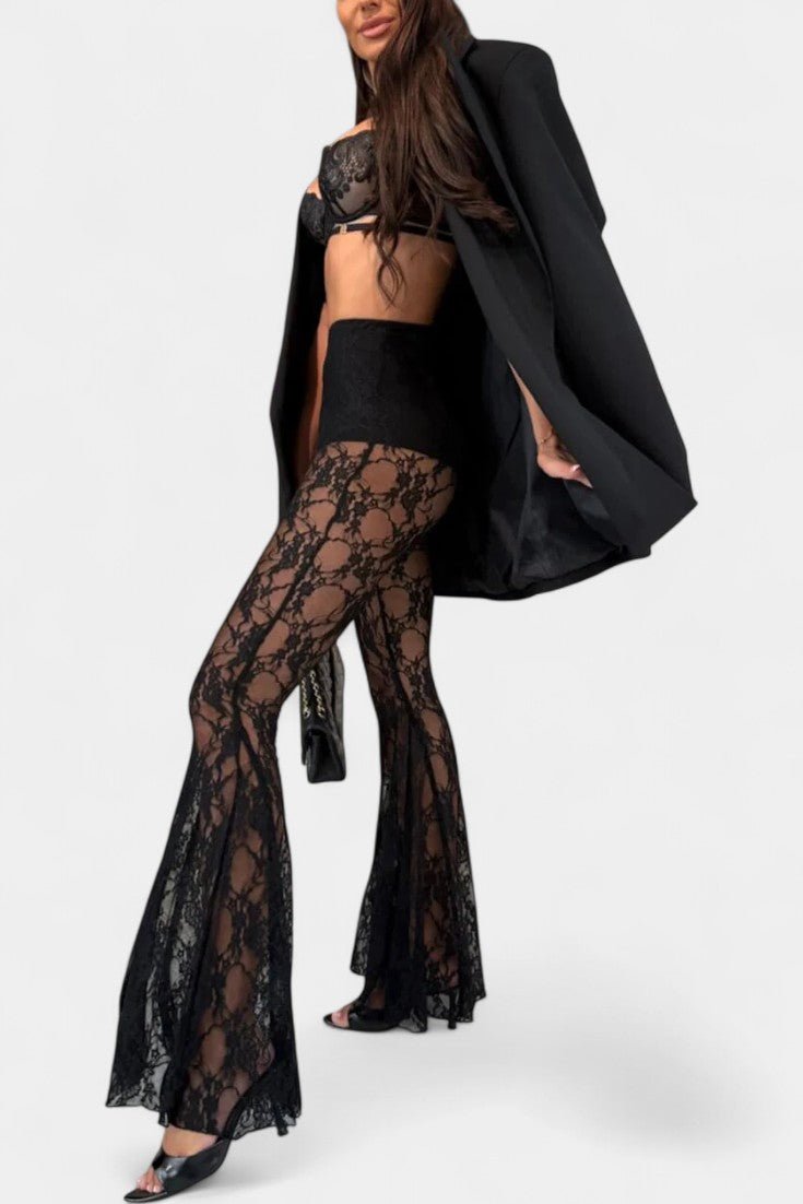 Melody, Blazer & Lace Trousers Set