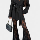 Melody, Blazer & Lace Trousers Set