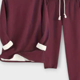 Matilda, Contrast-Trim Long-Sleeve Top & Trousers Set