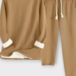 Matilda, Contrast-Trim Long-Sleeve Top & Trousers Set