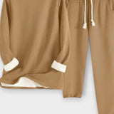 Matilda, Contrast-Trim Long-Sleeve Top & Trousers Set