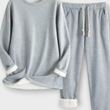 Matilda, Contrast-Trim Long-Sleeve Top & Trousers Set