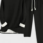 Matilda, Contrast-Trim Long-Sleeve Top & Trousers Set