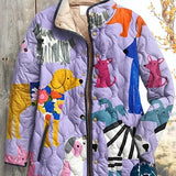 Mila Quilted Jacket with Animal Motifs - view 2