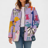 Mila Quilted Jacket with Animal Motifs