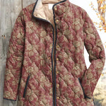 Madeleine Brown Quilted Jacket with Ornamental Pattern - view 2