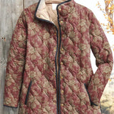 Madeleine Brown Quilted Jacket with Ornamental Pattern - view 2