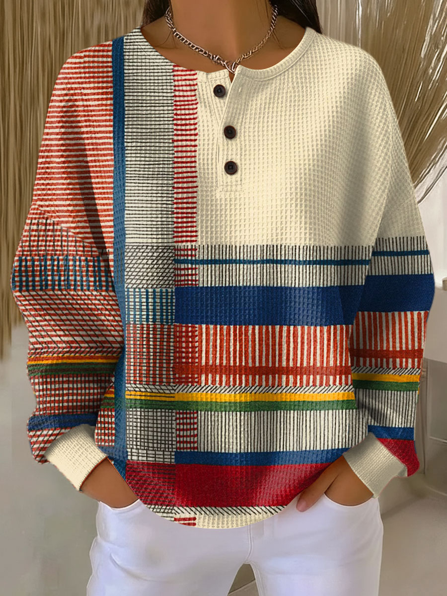Hanne Striped and Colour Block Jumper
