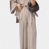 Millicent, Relaxed Wrap Top & Wide-Leg Trousers Set