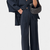 Millicent, Relaxed Wrap Top & Wide-Leg Trousers Set