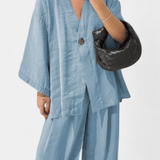 Millicent, Relaxed Wrap Top & Wide-Leg Trousers Set