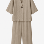 Millicent, Relaxed Wrap Top & Wide-Leg Trousers Set