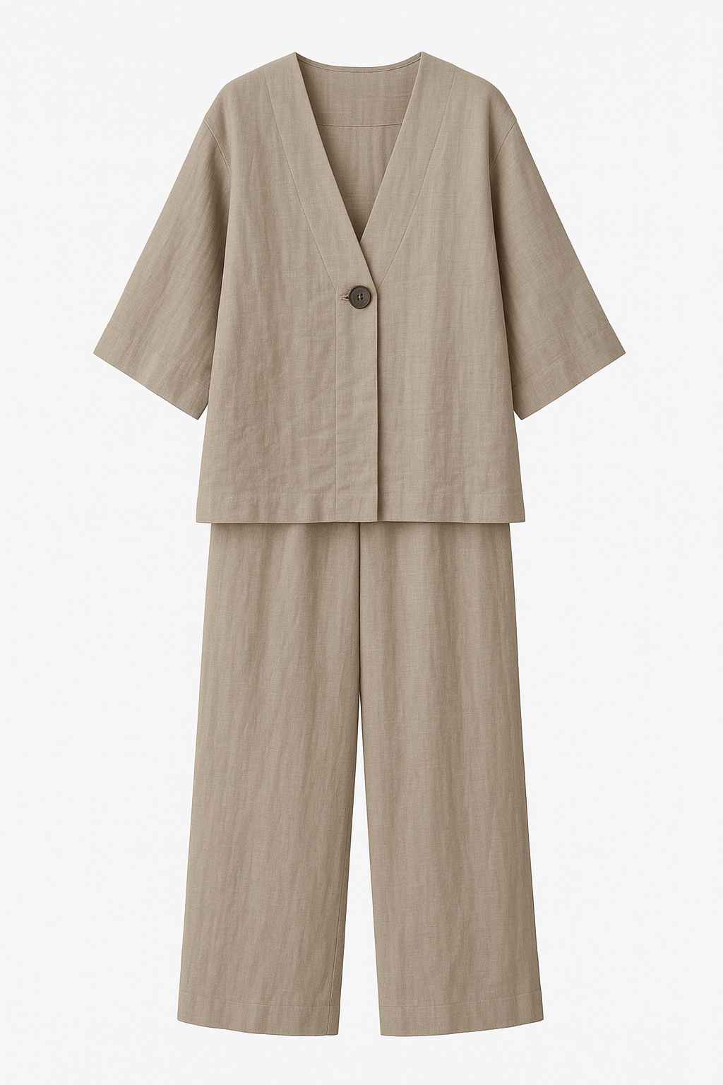 Millicent, Relaxed Wrap Top & Wide-Leg Trousers Set