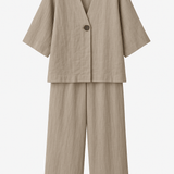 Millicent, Relaxed Wrap Top & Wide-Leg Trousers Set