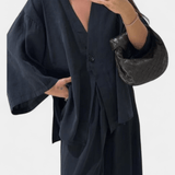 Millicent, Relaxed Wrap Top & Wide-Leg Trousers Set