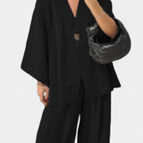 Millicent, Relaxed Wrap Top & Wide-Leg Trousers Set