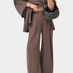 Millicent, Relaxed Wrap Top & Wide-Leg Trousers Set