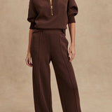 Nellie, Zip-Front Knitted Top & Trousers Set