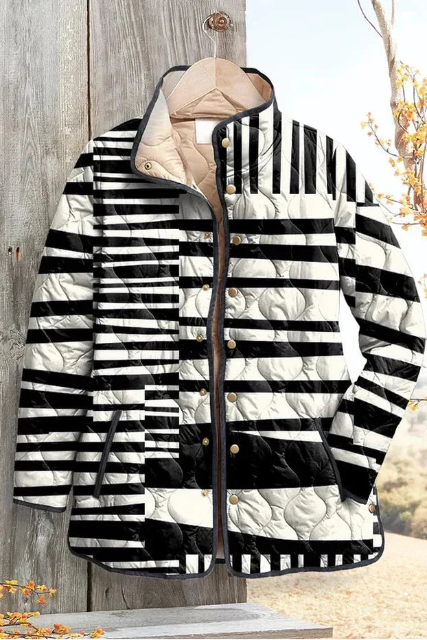 Nesta Quilted Jacket with Moon and Cat Motifs - view 2