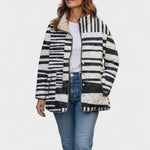 Nesta Quilted Jacket with Moon and Cat Motifs
