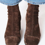 Alma, Suede Heeled Ankle Boots