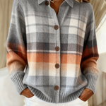 Marlene Warm Ombre Checked Cardigan