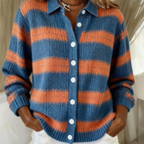 Livia Striped Knitted Cardigan