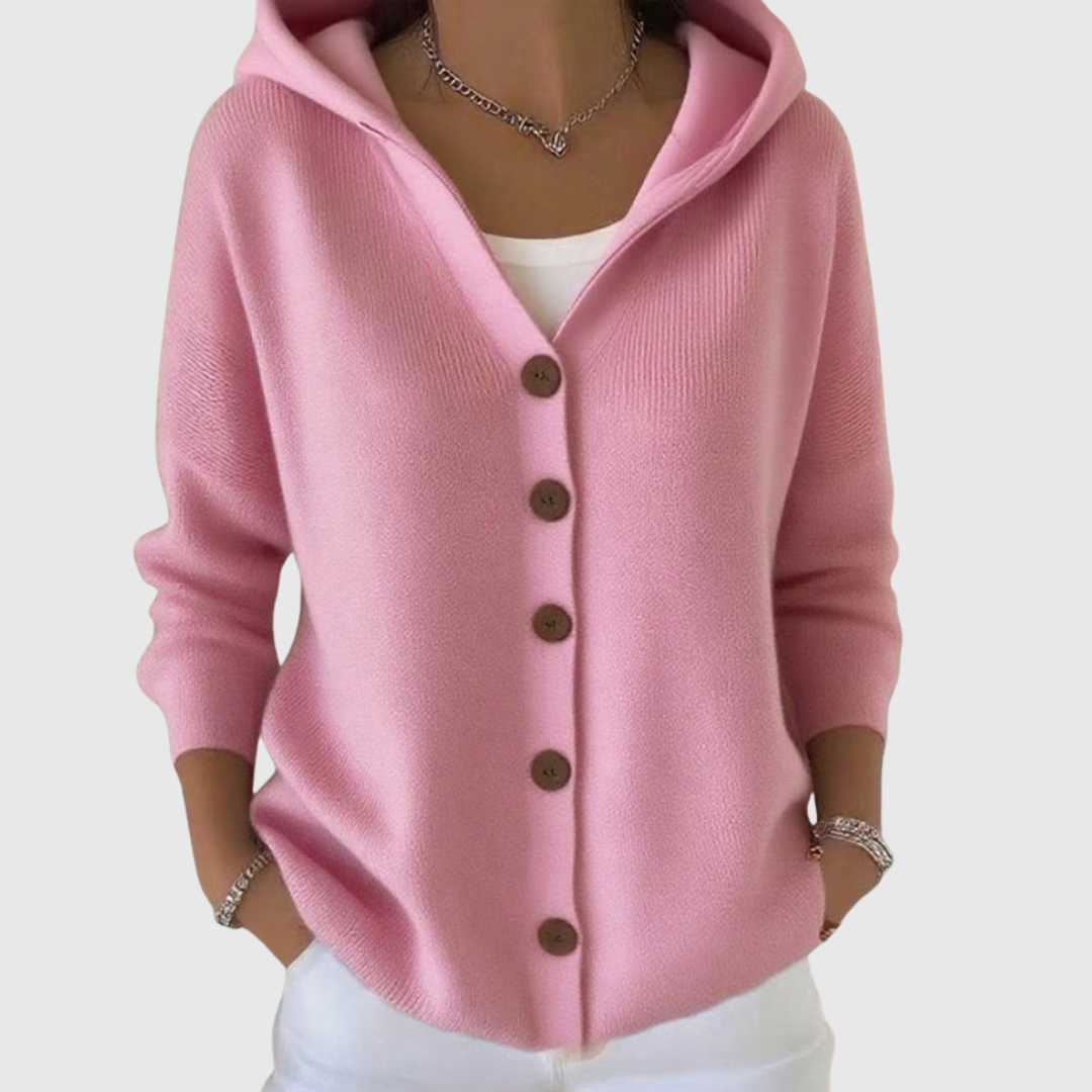 Anna Comfortable Hooded Knit Jumper