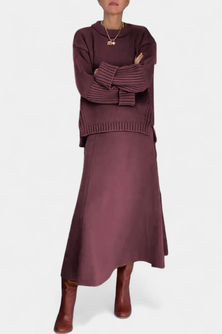Patricia, Knitted Jumper & Maxi Skirt Set