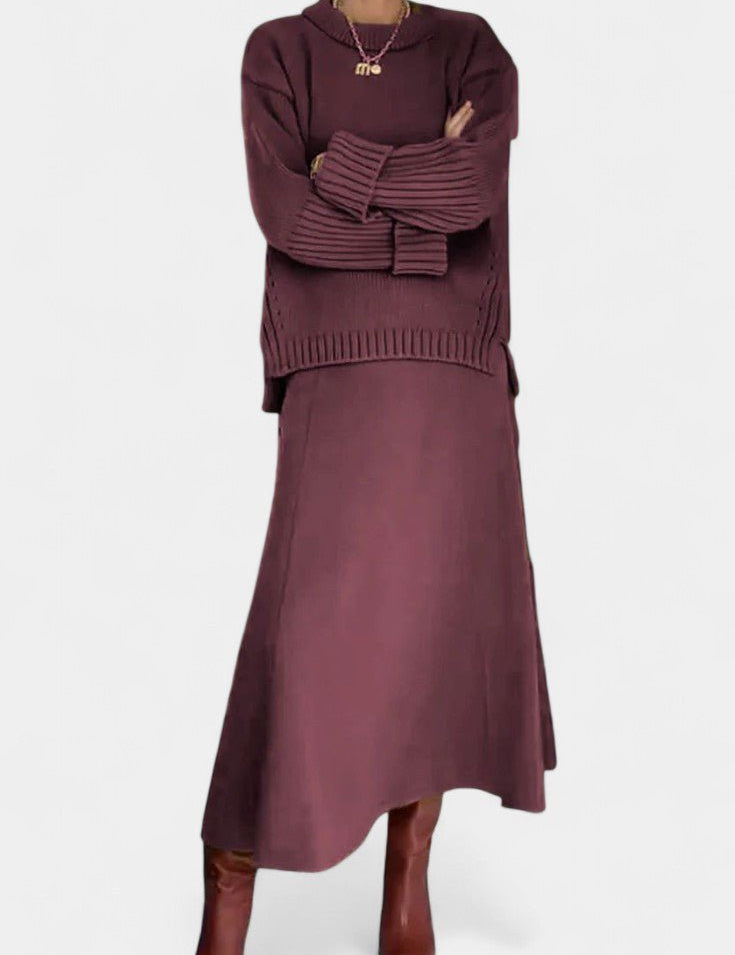 Patricia, Knitted Jumper & Maxi Skirt Set